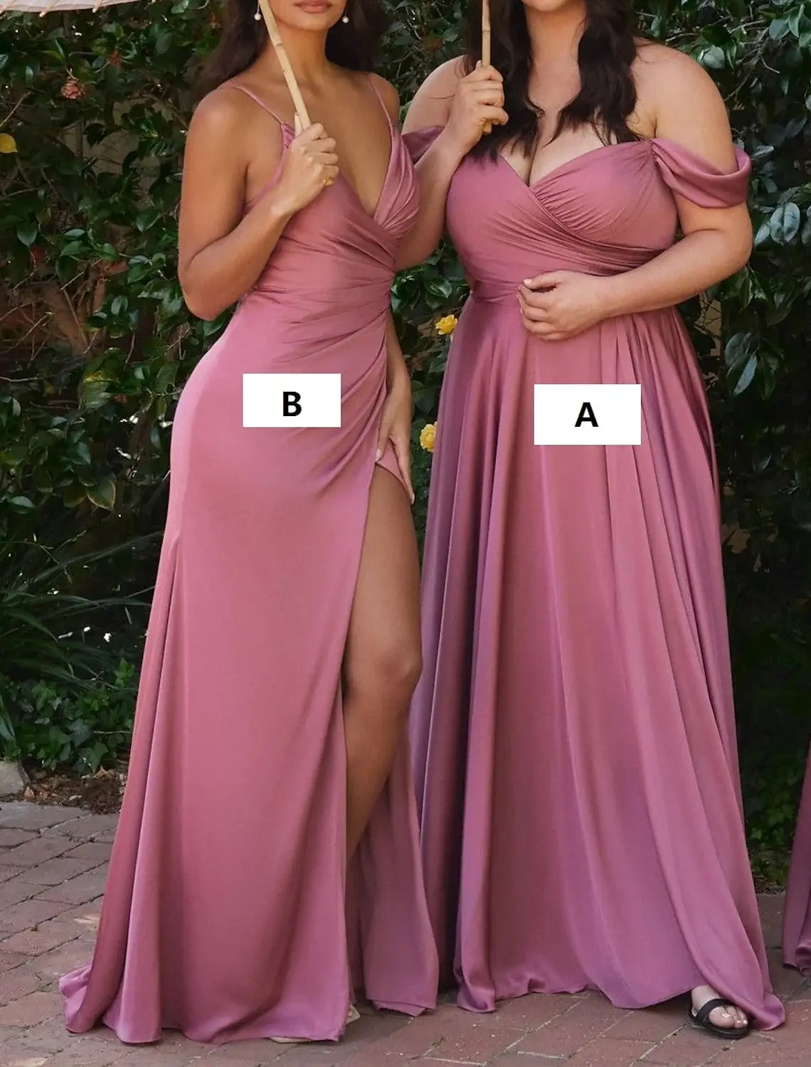 A-Line/Princess Off-the-Shoulder Floor-length Long Bridesmaid Dresses With Ruffles — view 1