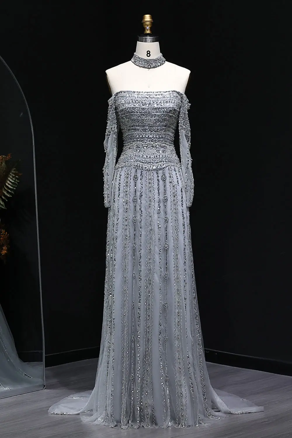 Kaia — A-Line — Long Sleeve — Floor-Length — view 1