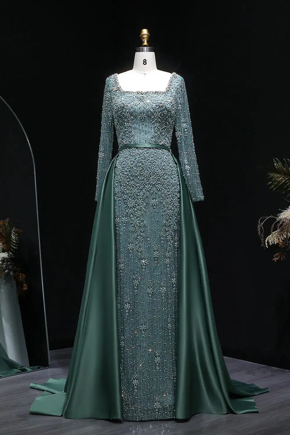Giselle — A-Line — Square — Long Sleeve — Floor-Length — view 1