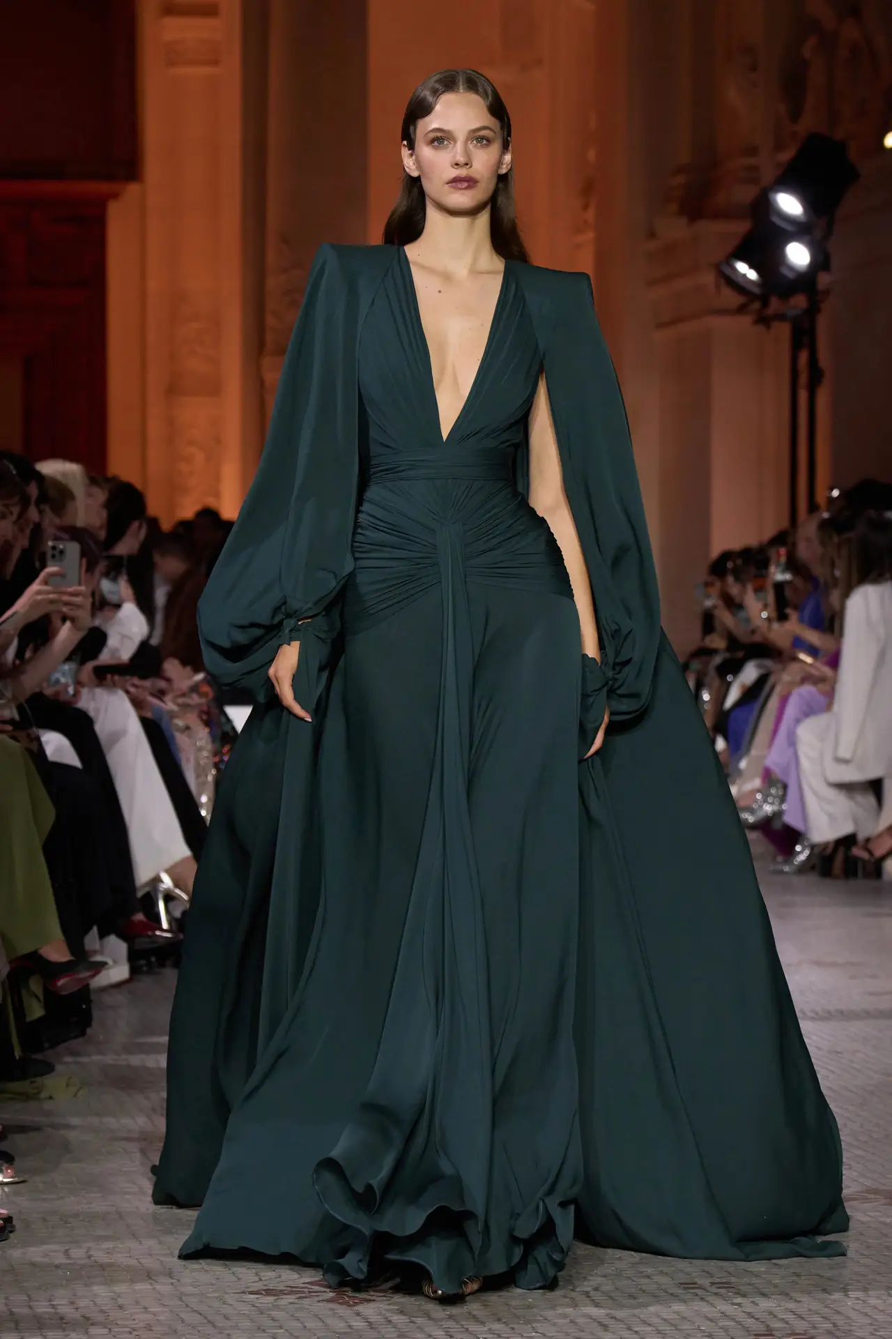 Gemma — A-Line — V-Neck — Floor-Length — view 1