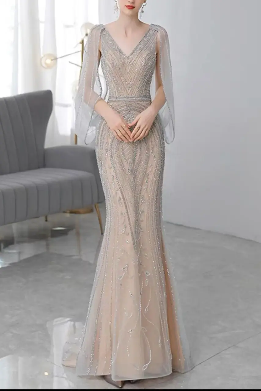 Giselle — Long Sleeve — Floor-Length — view 1