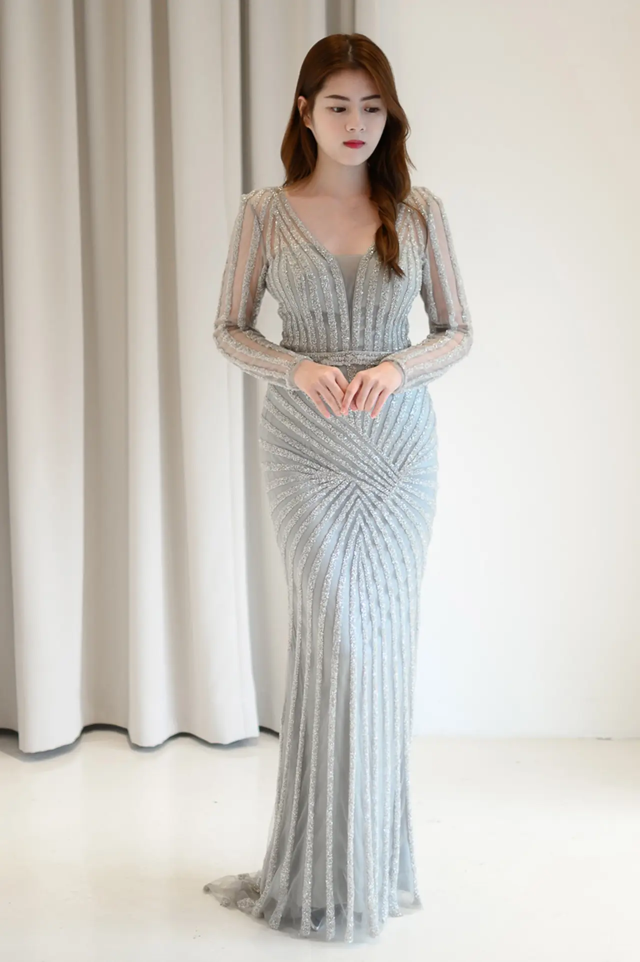 Elegant Sparkle Line Dress wedding guest dress, view 1
