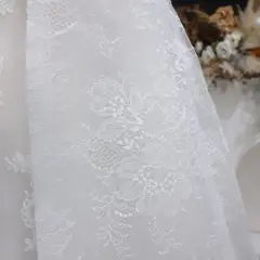 A-Line with Lace Embroidery and Overskirt — SW651 Ivory wedding dress, view 7