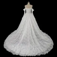 Ball Gown Beaded With Veil — SW715 Ivory wedding dress, view 6