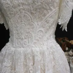 Lace Pearl Embroidery Ball Gown — SW652 Ivory wedding dress, view 7
