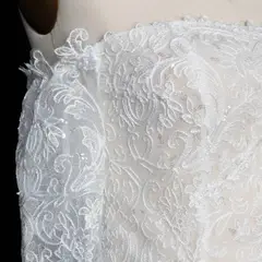 Lace Stunning Feminine Mermaid Train — SW650 Ivory wedding dress, view 8