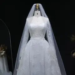 Lace Sweetheart Long Sleeve — SW523 Ivory wedding dress, view 6