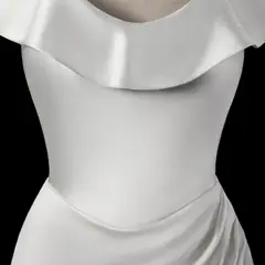 Ruched Bodycon Mini — SW724 Ivory wedding dress, view 5