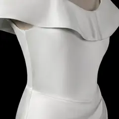 Ruched Bodycon Mini — SW724 Ivory wedding dress, view 6