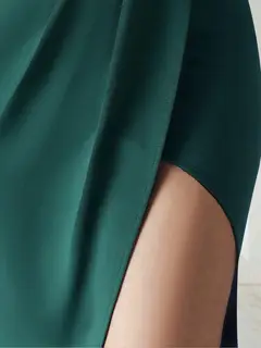 Sexy Sheath/Column One-Shoulder Evening Dresses with Side Slit & Flower — view 4