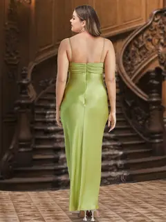 Sheath/Column Spaghetti Straps Sleeveless Evening Dresses with Split Side — LV26422018 — view 2