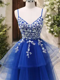 A-Line/Princess V-Neck Sleeveless Applique Prom Dresses — LV11083522 — view 3