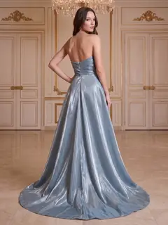A-Line/Princess Strapless Sleeveless Floor-Length Evening Dresses with Ruffles — LV28958466 — view 2