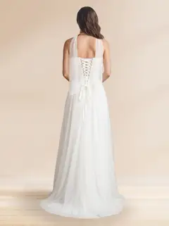 A-Line/Princess Sweetheart Strapless Basque Waist Prom Dresses — view 2