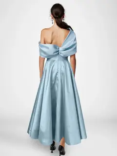 A-Line/Princess Ankle-Length Sleeveless Off-the-shoulder Mother of the Bride Dresses with Ruffles — view 2