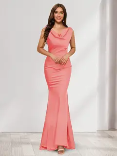 Trumpet/Mermaid V-Neck Sleeveless Evening Dresses With Sash — view 11