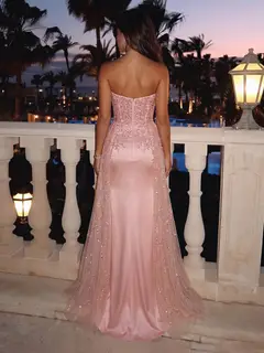 Trumpet/Mermaid Strapless Sweetheart Long Evening Dresses with Beading & Embroidery — view 2