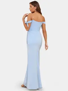 Trumpet/Mermaid Off-the-Shoulder Bowknot Evening Dresses with Ruched — view 3