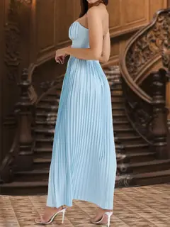 A-Line/Princess Strapless Sleeveless Evening Dresses with Ruched — LV32310018 — view 3