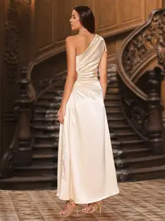 Sheath/Column One-Shoulder Sleeveless Evening Dresses with Side-Cut — view 2
