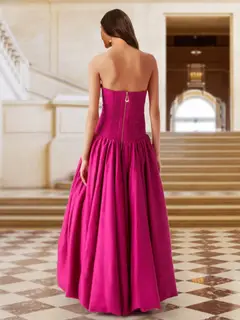 A-Line/Princess Strapless Sleeveless Evening Dresses with Ruched — LV87090178 — view 2