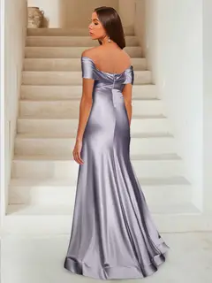 Trumpet/Mermaid Sweetheart Sleeveless Ruched Evening Dresses with Ruffles — view 2