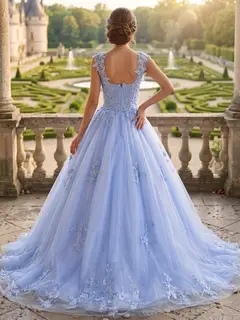 Ball Gown Sweetheart Sleeveless Lace Prom Dresses — view 2