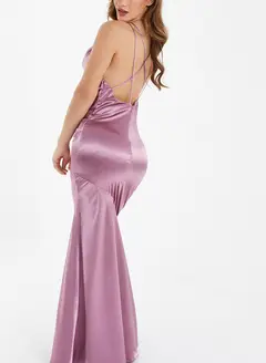 Sheath/Column Spaghetti Straps Floor-length Long Bridesmaid Dresses — LV02083893 — view 5