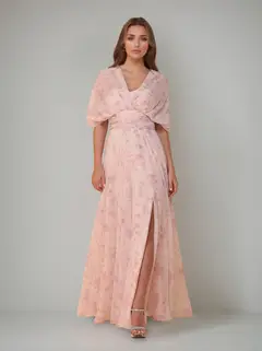 A-Line/Princess One-Shoulder Sleeveless Floor-Length Bridesmaid Dresses with Split Side & Pleated — view 8