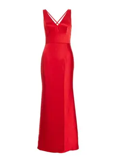 Sheath/Column V-Neck Floor-length Long Bridesmaid Dresses With Split Side — view 6