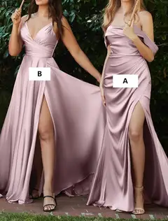 Sheath/Column Off-the-Shoulder Floor-length Long Bridesmaid Dresses With Split Side — LV34666549 — view 1