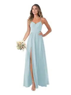 A-Line/Princess Chiffon Sleeveless Floor-Length Bridesmaid Dresses — view 11