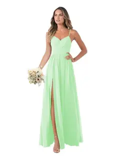 A-Line/Princess Chiffon Sleeveless Floor-Length Bridesmaid Dresses — view 12