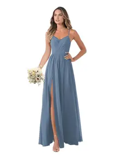 A-Line/Princess Chiffon Sleeveless Floor-Length Bridesmaid Dresses — view 14
