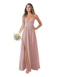 A-Line/Princess Chiffon Sleeveless Floor-Length Bridesmaid Dresses — view 15