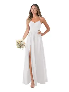 A-Line/Princess Chiffon Sleeveless Floor-Length Bridesmaid Dresses — view 20