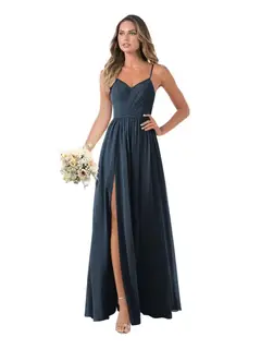 A-Line/Princess Chiffon Sleeveless Floor-Length Bridesmaid Dresses — view 21