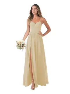 A-Line/Princess Chiffon Sleeveless Floor-Length Bridesmaid Dresses — view 26