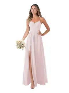 A-Line/Princess Chiffon Sleeveless Floor-Length Bridesmaid Dresses — view 27