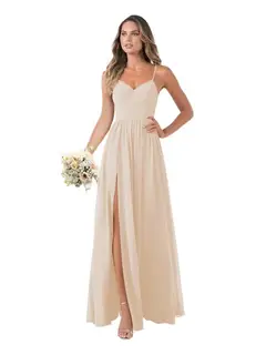 A-Line/Princess Chiffon Sleeveless Floor-Length Bridesmaid Dresses — view 28