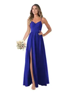 A-Line/Princess Chiffon Sleeveless Floor-Length Bridesmaid Dresses — view 29