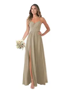 A-Line/Princess Chiffon Sleeveless Floor-Length Bridesmaid Dresses — view 30