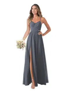 A-Line/Princess Chiffon Sleeveless Floor-Length Bridesmaid Dresses — view 31