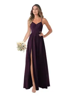 A-Line/Princess Chiffon Sleeveless Floor-Length Bridesmaid Dresses — view 32