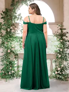 A-Line/Princess Sweetheart Plus Size Bridesmaid Dresses with Ruffles — view 2