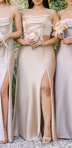 Sheath/Column Off-the-Shoulder Floor-length Long Bridesmaid Dresses With Split Side — LV33039669 — view 2