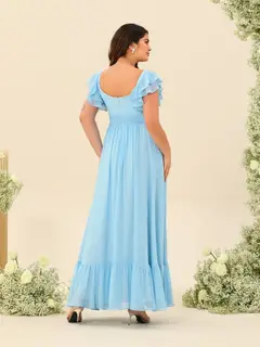 A-Line/Princess Ankle-Length Sleeveless Plus Size Bridesmaid Dresses With Ruffles — view 2