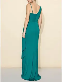 Sheath/Column One-Shoulder Floor-length Long Bridesmaid Dresses — LV55531829 — view 2
