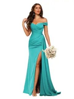 Mermaid/Trumpet Sweetheart Neck Floor-Length Bridesmaid Dresses — view 2