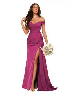Mermaid/Trumpet Sweetheart Neck Floor-Length Bridesmaid Dresses — view 16